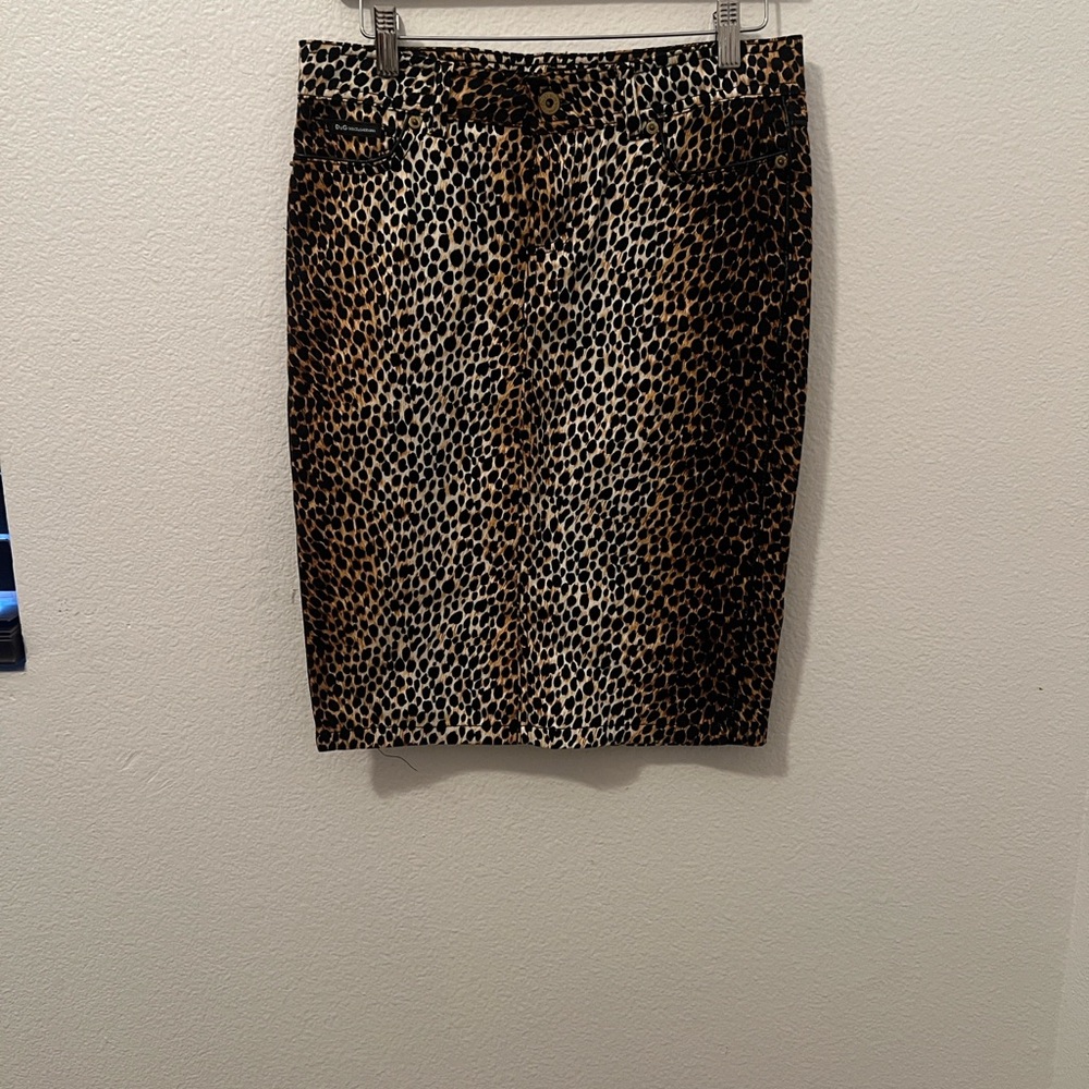 D&G Leopard Print Pencil Skirt